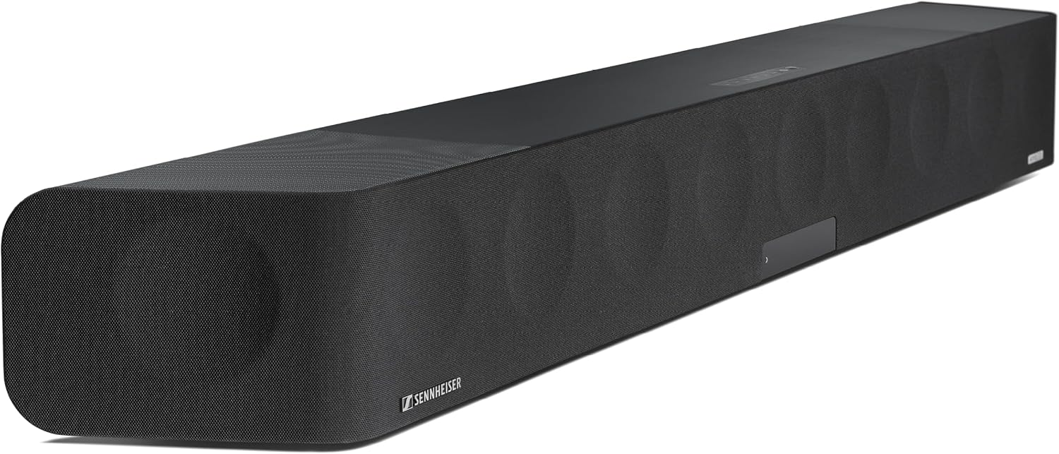 Sennheiser AMBEO Soundbar Max - Dolby Atmos, DTS: Compatibility with X and MPEG-H, Ambeo 3D Audio Technology, 5.1.4 Audio Experience - Black