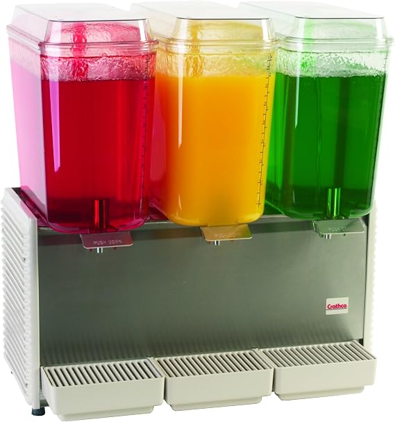 D35-3 Crathco Classic Bubblers Premix Cold Beverage Dispensers, 5-Gallon, Stainless Steel Finish