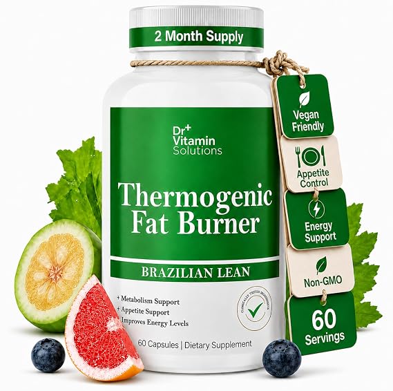 Thermogenic Fat Burner Brazilian Lean, Weight Loss Pills for Women, Waist Trimmer & Supplements for Bloating for Women & Men, 60 Capsules