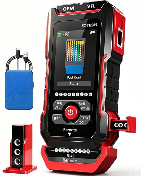 Network Cable Tester Ethernet Optical Power Meter VFL CAT5/RJ45/RJ11/CAT6