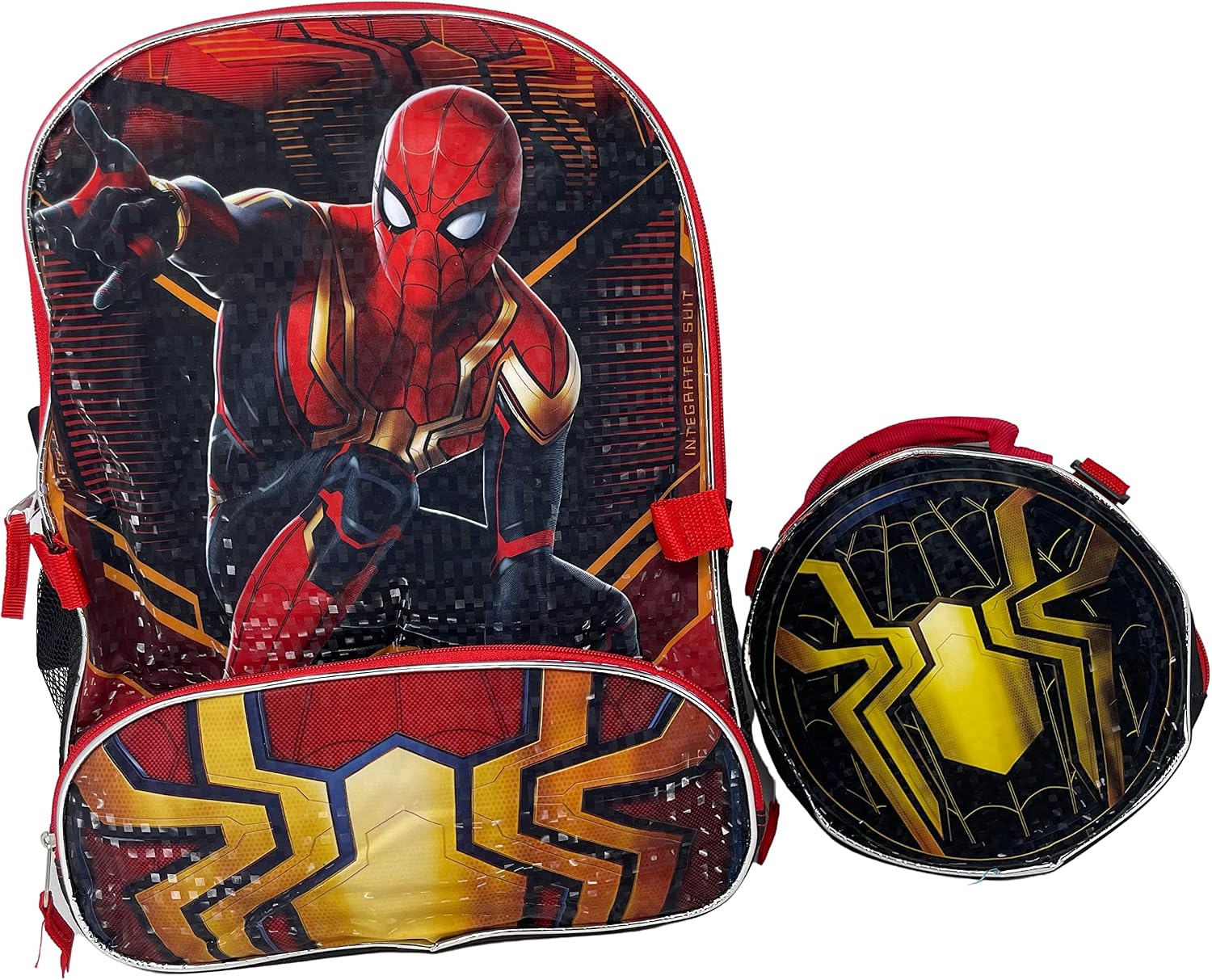 Fast Forward Spiderman Movie 16 Backpack with shaped Lunch Bag
