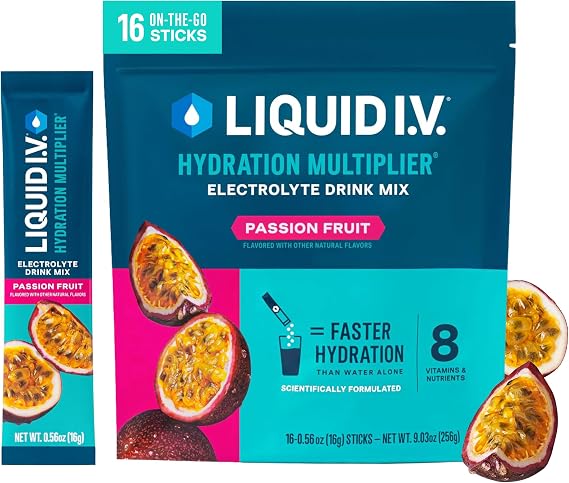 Liquid I.V. Hydration Electrolytes, Passion Fruit, 16 Count