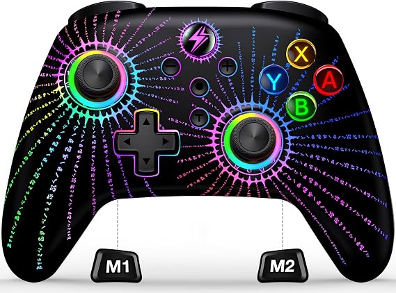 ALEEMTRY Switch Controller Wireless Controller Switch with RGB Joystick Programmable & Sync Buttons 1000 mAh Controller Switch for Switch/Lite/OLED