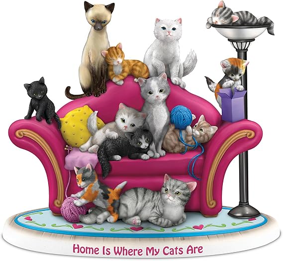 The Hamilton Collection Blake Jensen Home is Where My Cats are Figurine by Hamilton Collection