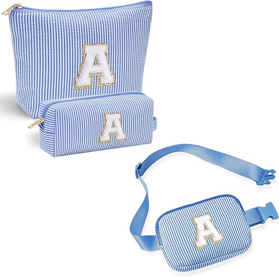 YOOLIFE Makeup Bag & Initial Crossbody Bag Belt Bag