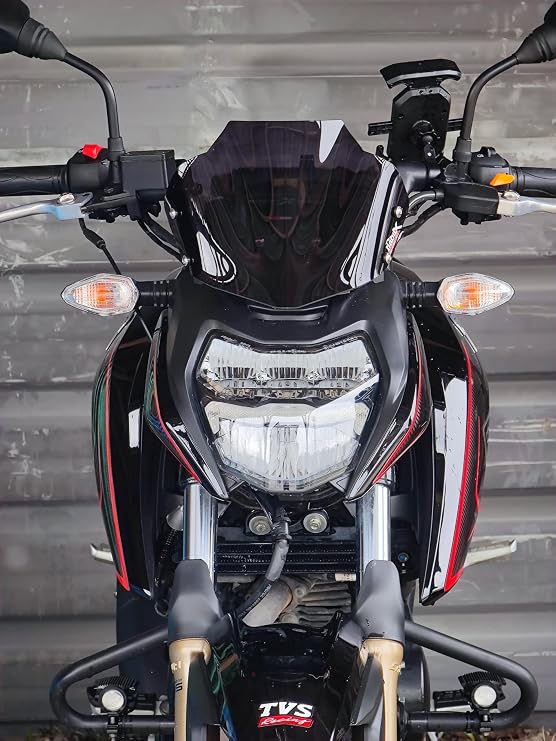 TVS Apache RTR 200 4V Compatible Sports Glass – Short Visor - 2023/2024 Model New Case Compatible