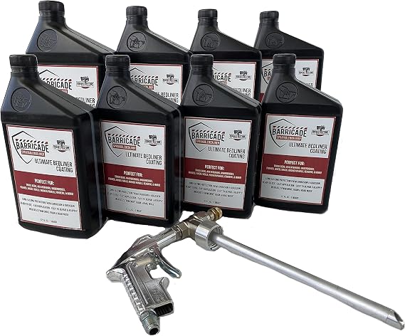 Barricade Sprayable DIY Bedliner - 8 Quart Kit with Sprayer