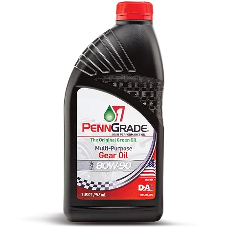 Penn Grade 1, 77296, Classic Multi-Purpose GL-4 Gear Oil SAE 80W-90, 1 Quart (6 Pack)