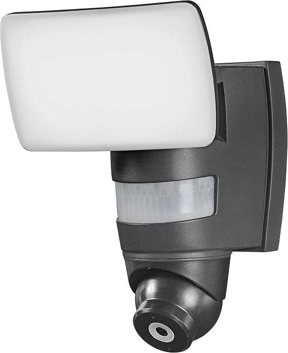 LEDVANCE Smart Security LEDLight with Integrated Camera, FLOODlight for Outside with WiFi Technology, Control Via Mobile Phone App, Google Voice and Alexa Possible, Warm White (3000K), Smart+ Flood [Energy Class G]