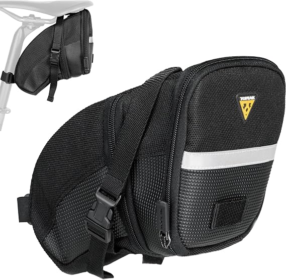 Topeak TC2262B Aero Wedge Pack with Strap Mount, Large , Black | bike-wedges