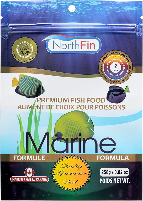 Northfin Marine Formula Premium Fish Food 2mm, 8.8 oz (250 g)
