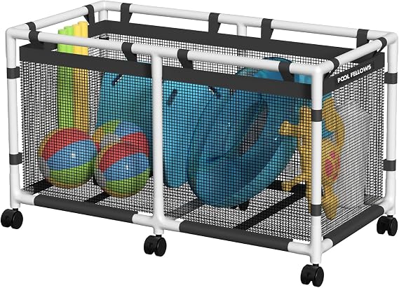 Pool Storage Bin, 90 Gallon Swimming Pool Organizer, Mini Plus