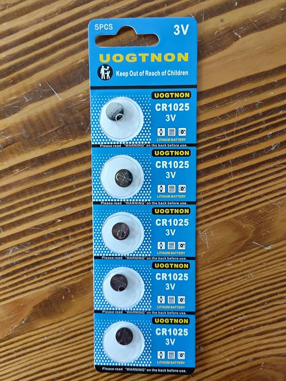 UOGTNON CR1025 3V Lithium Battery (5 - Pack)