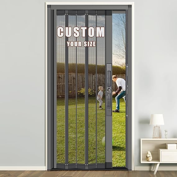 Yotache Retractable Screen Door, Tear-Proof Panel, Side Opening