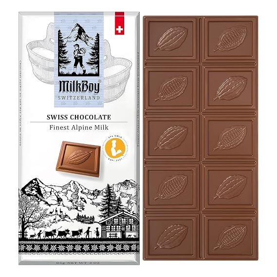 MilkBoy Swiss Chocolates Alpine Milk Chocolate Bars - 3 oz