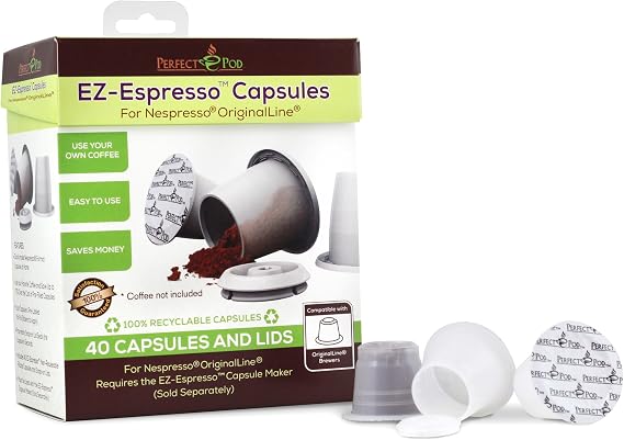 Perfect Pod EZ-Espresso Capsules Refill Pack for Nespresso OriginalLine