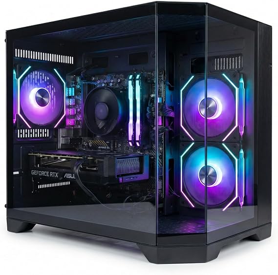 GFX-007 Gaming PC - Intel Core i9 13th • 1TBHDD + 256SSD • RTX 5060 6GB • 16GB RAM DDR4 • High-Performance Desktop PC • Advanced Cooling • Windows 11 (RTX 5060 6GB, Core i9 13th)