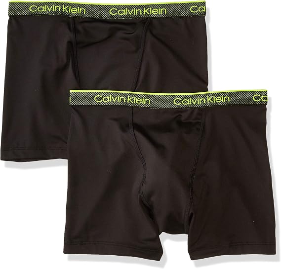 Calvin Klein Kids Boys' Performance Boxer Brief Underwear 2-Pack