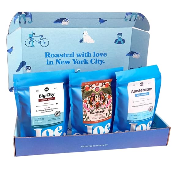 Taste of New York City Coffee Sampler | Gourmet Coffee Gift Basket | Whole Bean Coffee | 3 Piece Variety Set