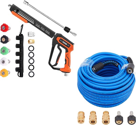 FIXFANS Pressure Washer Gun Kit, Pressure Washer Hose
