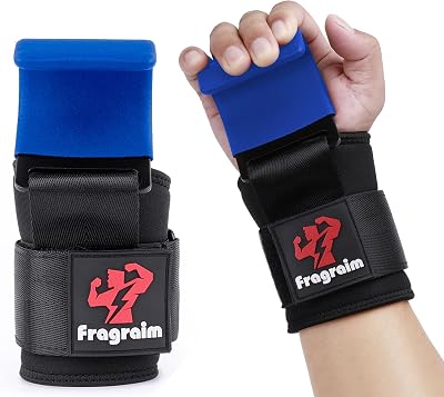 Weight Lifting Hooks Pair,Hand Grip Support Wrist Straps for Men and Women, 8 mm Thick Padded Neoprene, Heavy Duty Power Wrist Straps for Deadlift, Powerlifting, Pull up bar, Liftups, Shrugs
