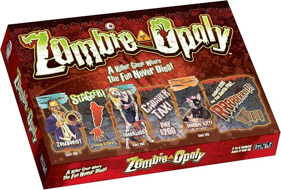 Late for the Sky Zombie-Opoly Board Game - Undead Property Trading Game