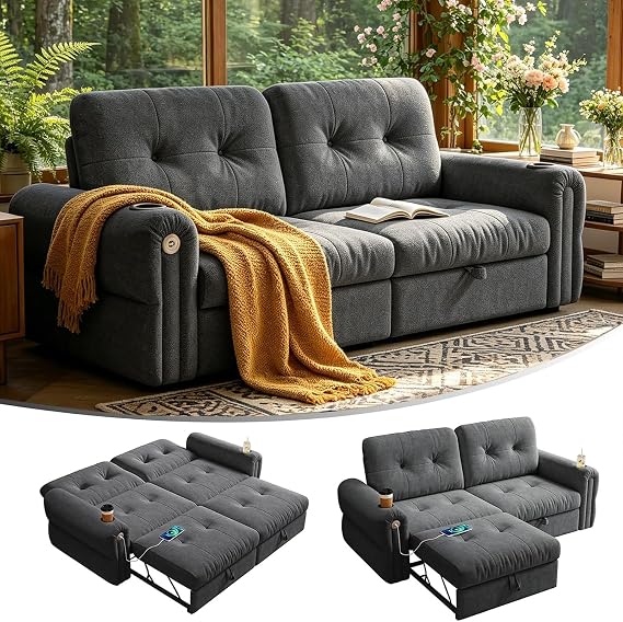 Queen Sleeper Sofa,Pull Out Sofa Bed,Couch with Pull Out Bed
