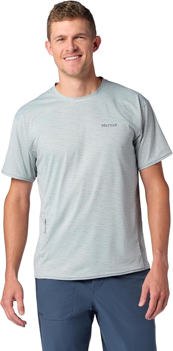 MARMOT Men's Air Exchange UPF 50 Short Sleeve Crew Neck Shirt - Breathable, Moisture Wicking