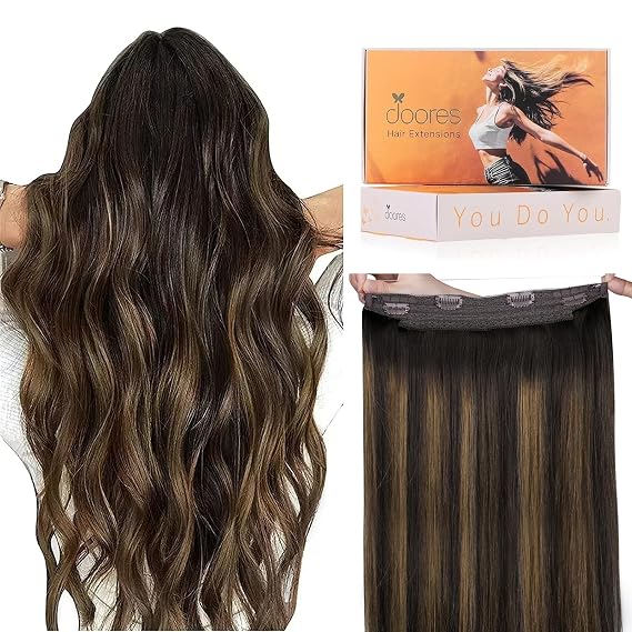 DOORES Hair Extensions Real Human Hair