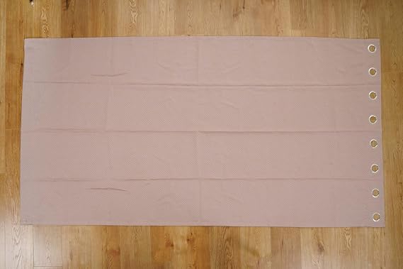 BATTILO HOME Textured Shower Curtain with Grommets, Light Pink, Wavy Pattern