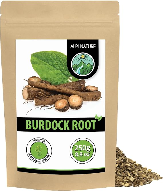 Alpi Nature Burdock Root Tea 250g 8.8 oz, Dried and Cut Burdock Root Pieces, Loose Herbal Tea