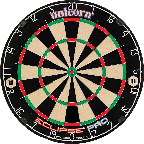 Unicorn Eclipse Pro, Professional Bristle Dartboard with Competition Quality Sisal, Spider and Number Ring, Professional Dart Board for Adults