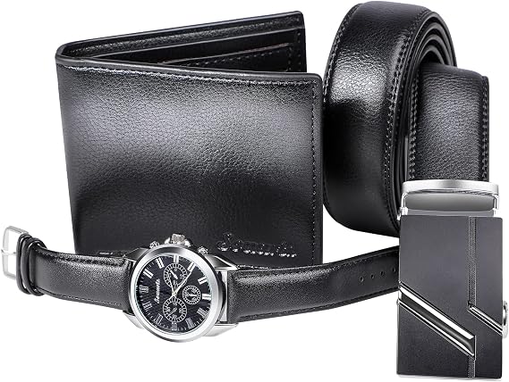 Men Watch Set, Gifts for Men Watches Set, Men Gifts Watch, Mens Gifts Birthday Gifts Artificial Leather Men Watch, Mens Watch Gifts Set Gifts Box Organizer