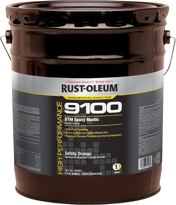 Rust-Oleum 9100 System DTM Epoxy Mastic Safety Orange