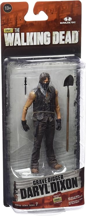 McFarlane Toys The Walking Dead TV Series 7 Exclusive Grave Digger Daryl Dixon Action Figure | The Walking Dead 5 Inch Action Figure TV Series 7.5 - Grave Digger Daryl Dixon