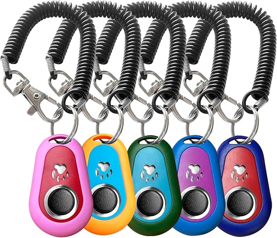 Pet Training Clicker with Strap for Dogs/Cats/Horses/Birds or Other Animals - Clickers for Training (5 Colors)