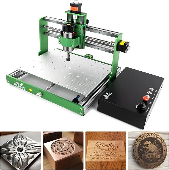 FoxAlien WM-3020 CNC Router for Metal Caving, 300W Spindle Linear Rails and Ball Screws 3-axis Milling Engraving Machine for Aluminum Copper Wood Acrylic