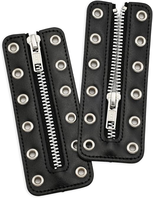 Leather Lace-in Boot Zipper Inserts for All Brands, Tieless Shoe Laces