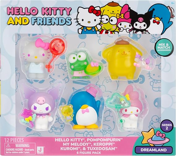 Hello Kitty 5 cm figür seti – Büyüleyici tasarımlarda 6 mini figür seti, her yaştan hayranı oynamak, sergilemek veya koleksiyon yapmak için mükemmel