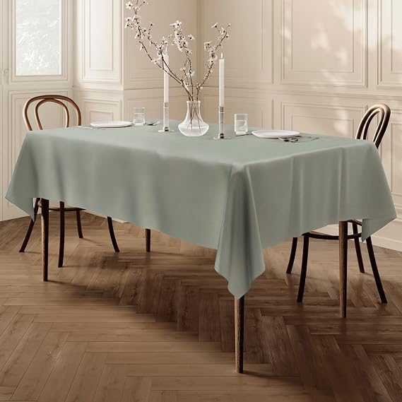 Home Direct Rectangular Rectangle Fabric Tablecloth Table Cloth Table Cover 100cm x 140cm 39"x55" Sage Green