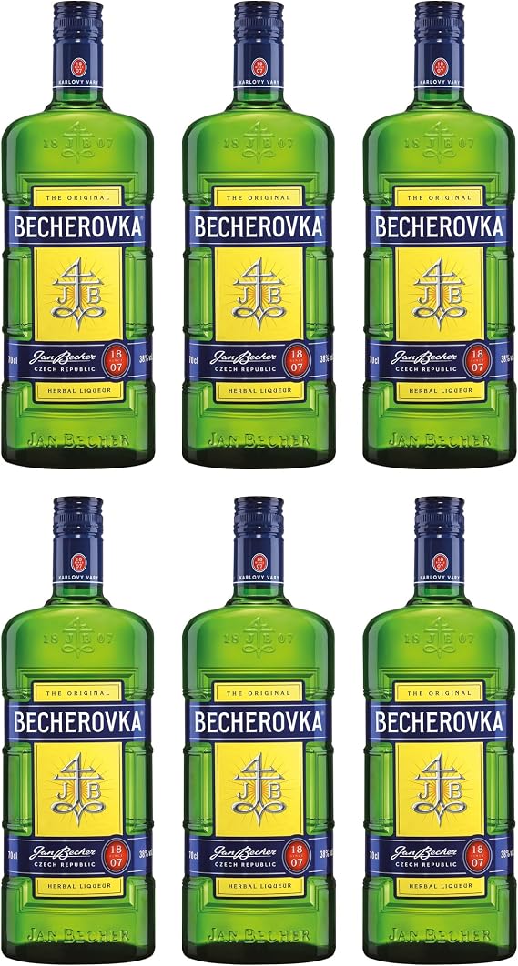 Becherovka Liqueurs 0.7 Mild Czech Republic with FeinWert E-Book (6 x 0.7 L)