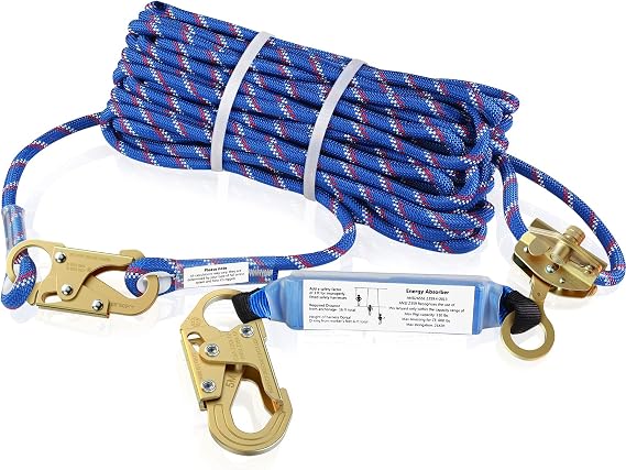25FT Vertical Lifeline Assembly Fall Protection Rope