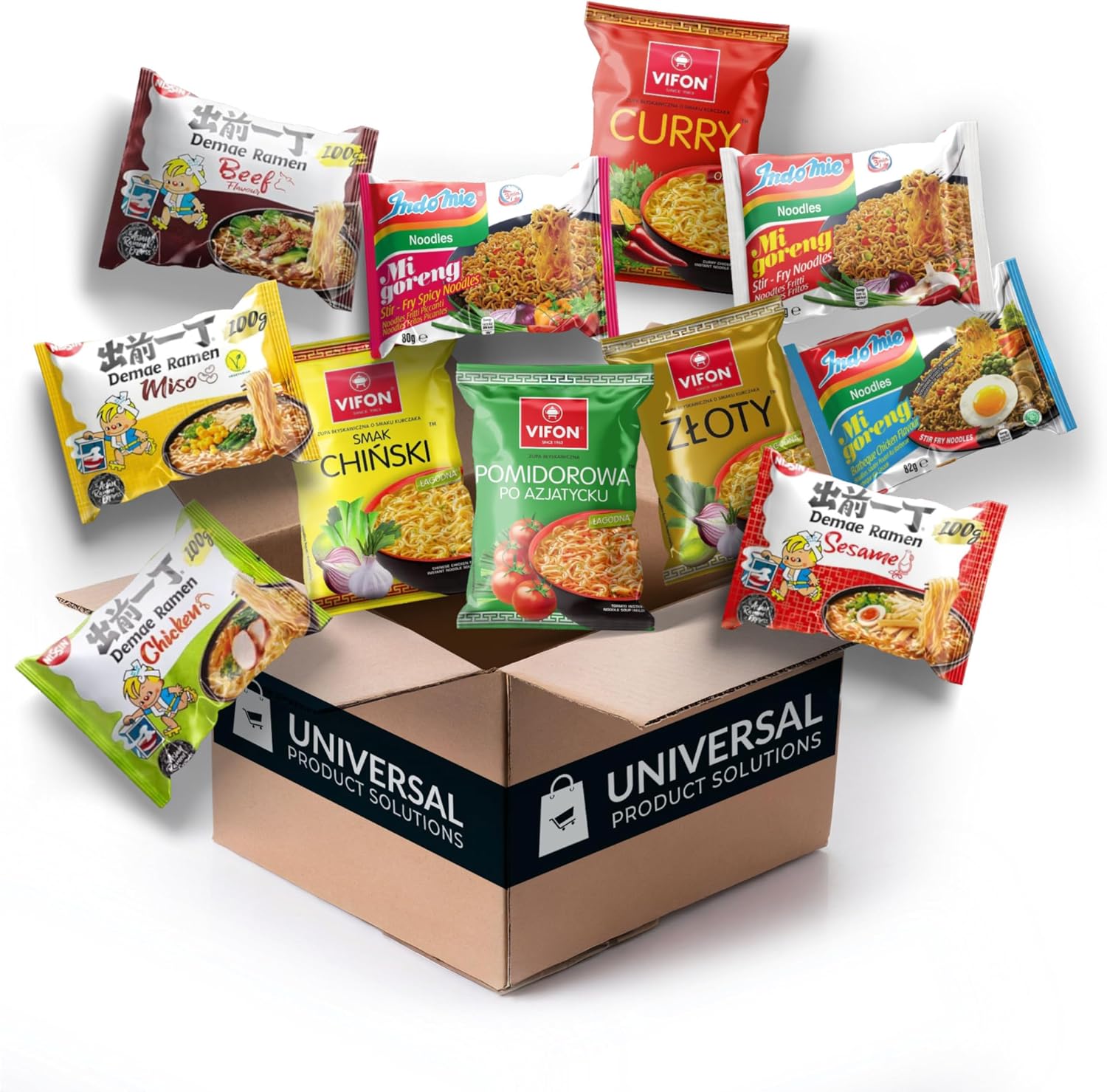 Nissin, VIFON &amp;amp; Indomie Noodles Assortment Pack, Customised 30-Pack Noodles, 10 Packs of up to 3 Flavours of Your Choosing