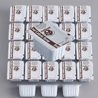 Sugar Free Pancake Syrup Cups 30 Pack 1 oz Each | Low Calorie Breakfast Syrup, Maple, Single Serve Portion Control for Pancakes, Waffles, French Toast, Restaurants, Cafeterias & Takeout