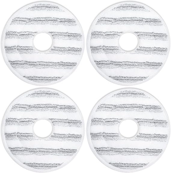 KEEPOW 4 Refills for Vileda Spin and Clean Floor Mop, Microfiber Pads