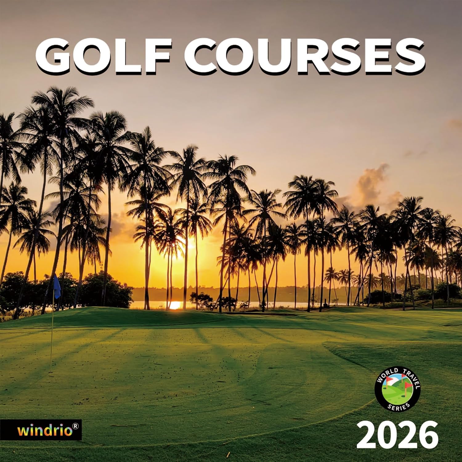 2026 Wall Calendar,Calendar 2026, July 2025 - December 2026, Wall Calendar Golf Courses, 12 x 24 Opened,Full Page Months Thick & Sturdy Paper for Gift Perfect Calendar Organizing & Planning