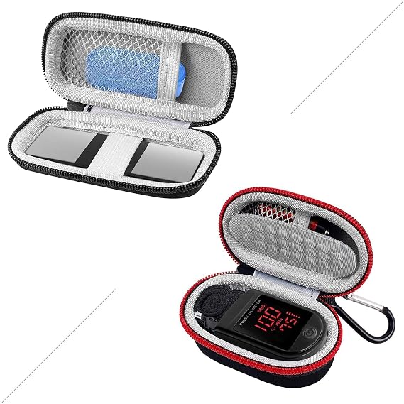 Heart Monitor Case + Fingertip Pulse Oximeter Case