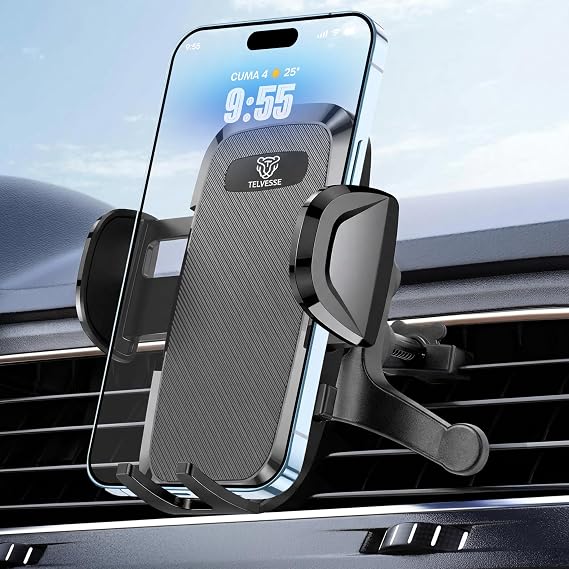 2 MODLU Klima + Torpido Araç Telefon Tutacağı Cam Havalandırma Vantuzlu Araba Telefon Tutucu TT01