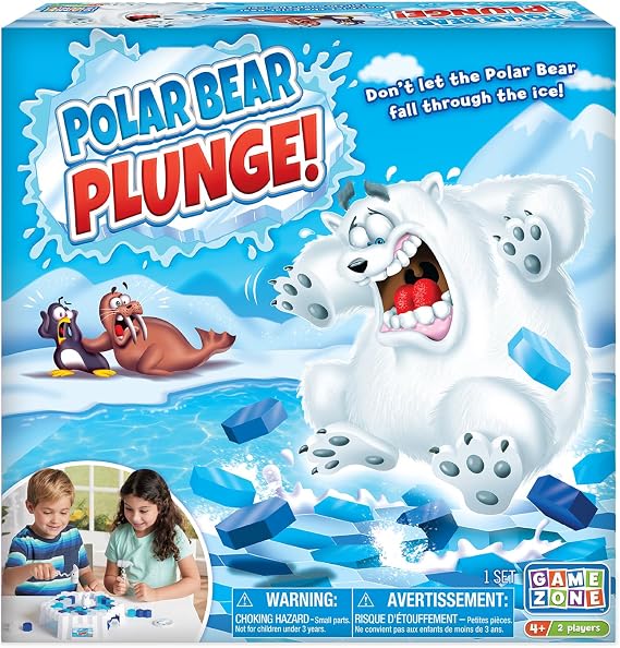 Game Zone Polar Bear Plunge Interactive Tabletop Multiplayer Game for Adults and Children Ages 4 and Older.
