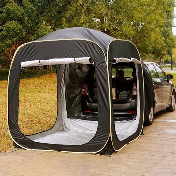 SUV Tent | Driveaway Tailgate Awning, Freestanding Dome Tent for Camping, Universal Fit for Vans and SUVs, Easy to Set Up for Outdoor Family Adventures